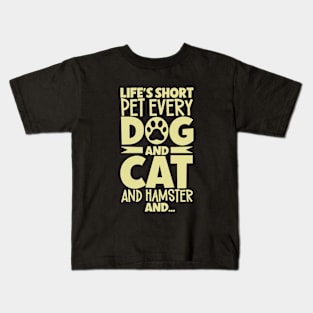 Pet every animal - animal caretaker Kids T-Shirt